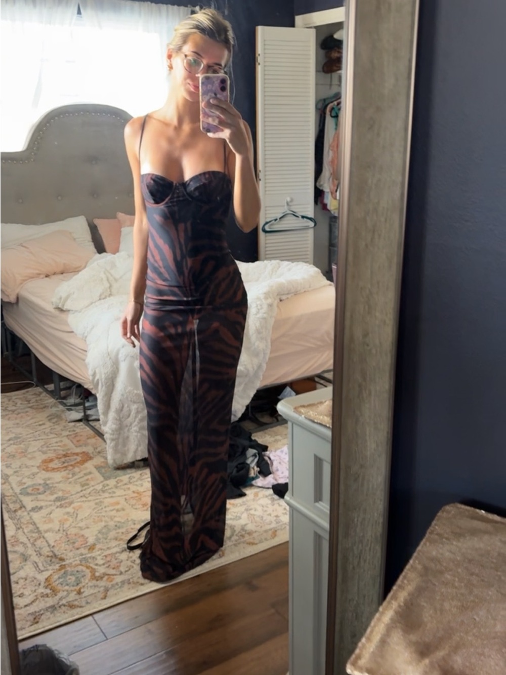 Dream Of Me Maxi Dress Amber Zebra - Picture 3 of 3